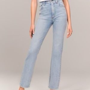 Abercrombie Ultra High Rise Ankle Straight Jean